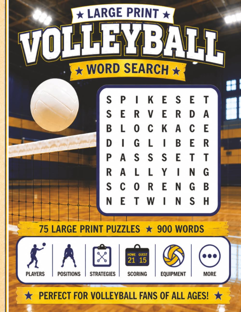 Large Print Volleyball Word Search