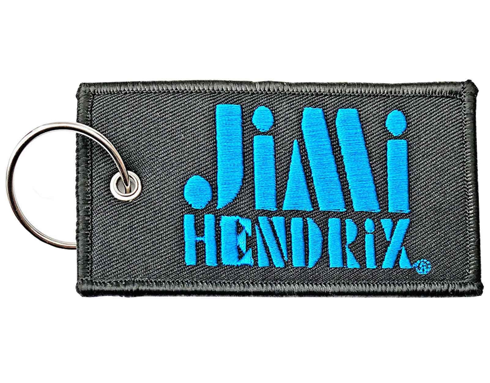 Jimi HendrixKeyring Keychain Stencil Logo Patch Official Black