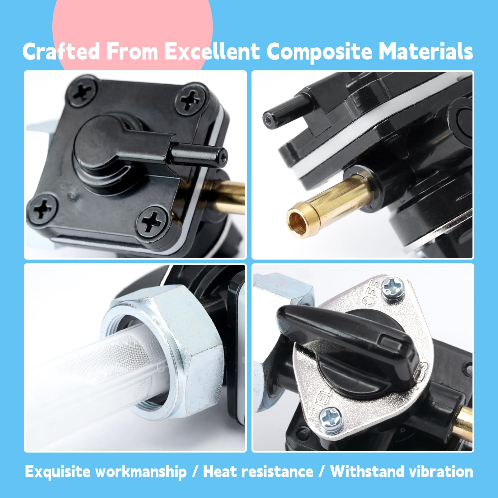 Amazon.com: GLOXTED 62169-95 Fuel Valve Petcock Compatible with