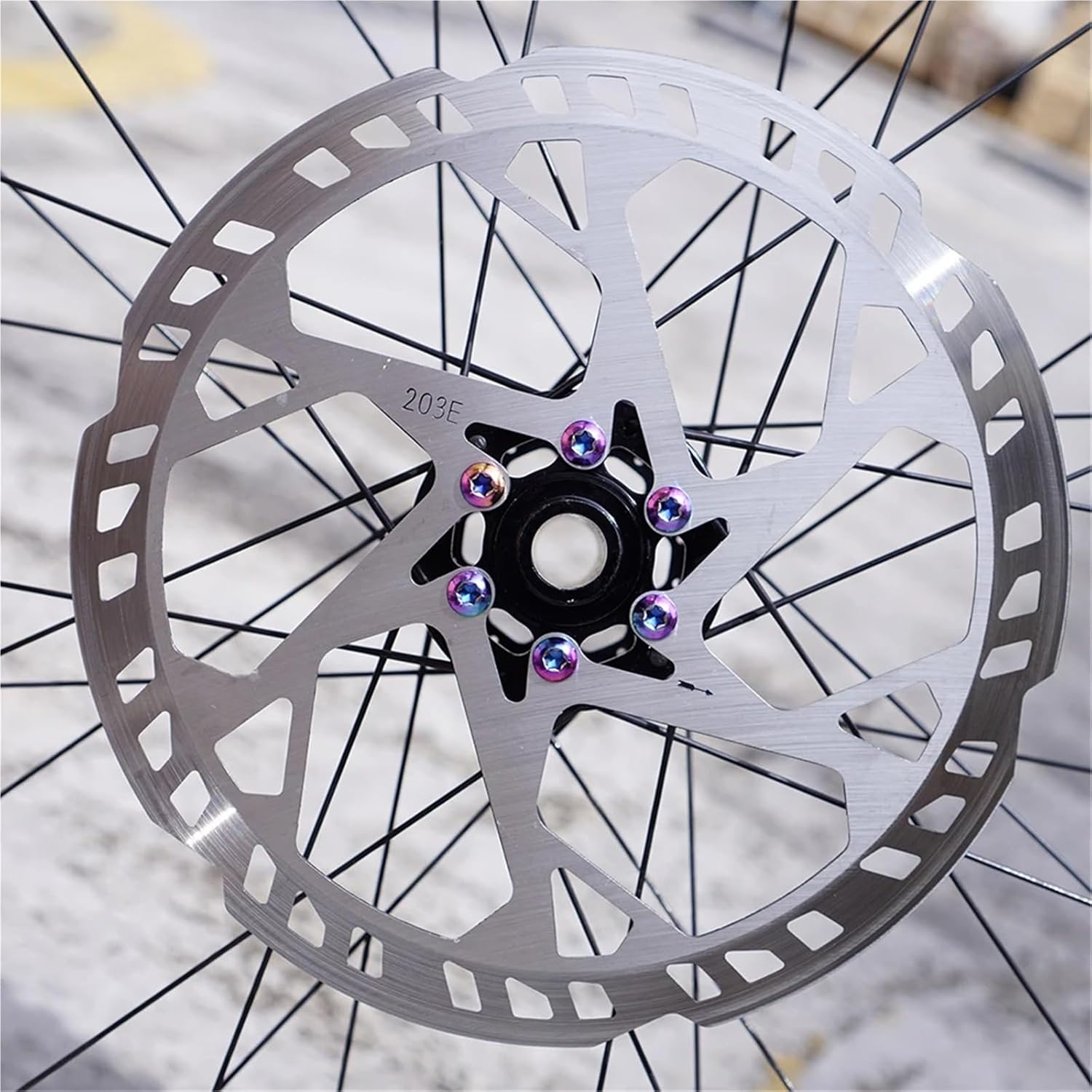 Bike Disc Brake 5pcs 160/180/203mm Thickness 2.3mm Electric Scooter Rotor Bicycle Brake(203mm)