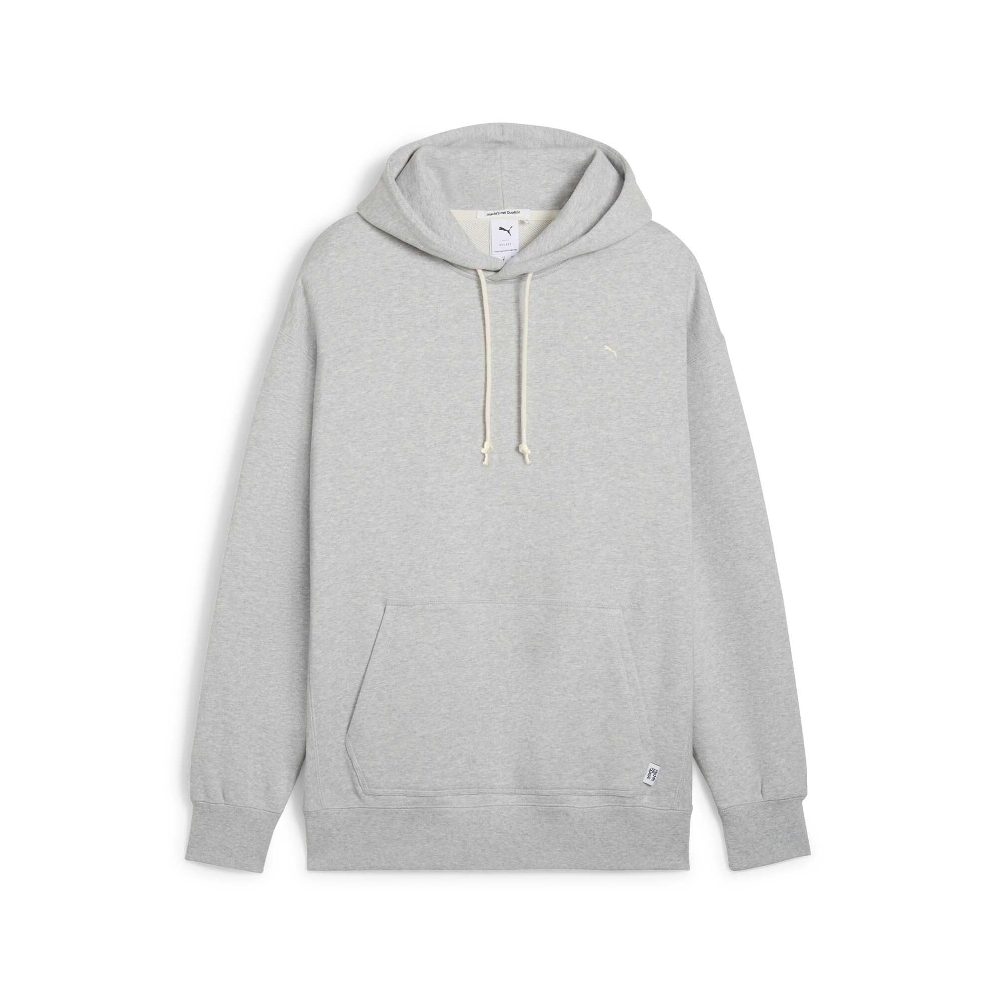 PUMA MMQ - Sudadera con capucha para hombre, talla XL, color gris claro jaspeado, XL, Gris Claro Jaspeado, XL