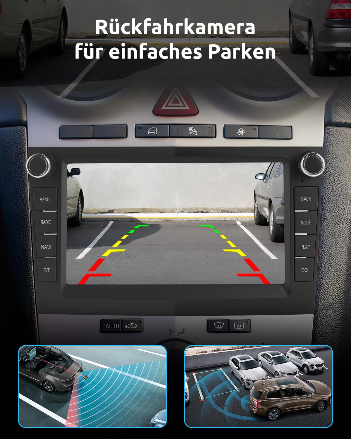 ESSGOO 6+128G Wireless Autoradio Android 15 mit Carplay und Android Auto Für Opel Astra H Corsa C/D Vectra C Zafira 7 Zoll IPS Touchscreen Bluetooth FM RDS GPS Schwarz