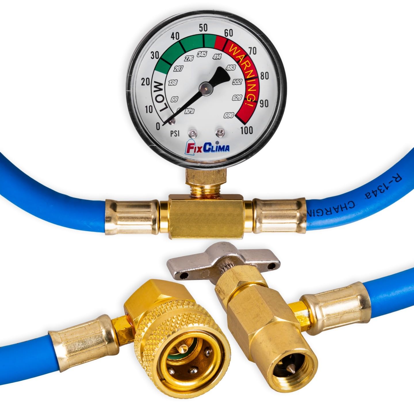FixClima R134A SealsStop + PlusOil Gas de llenado de aire acondicionado para automóviles 1994 – 2016 | con manguera, sellador 3 en 1 y adaptador HD/ND, paquete doble