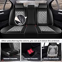 Vista 4 de Fundas de Asiento de Coche para Nissan Altima 2000-2026, Funda de Asiento Completa de Piel Nappa Impermeable, Protector de Asiento Automotriz Negro