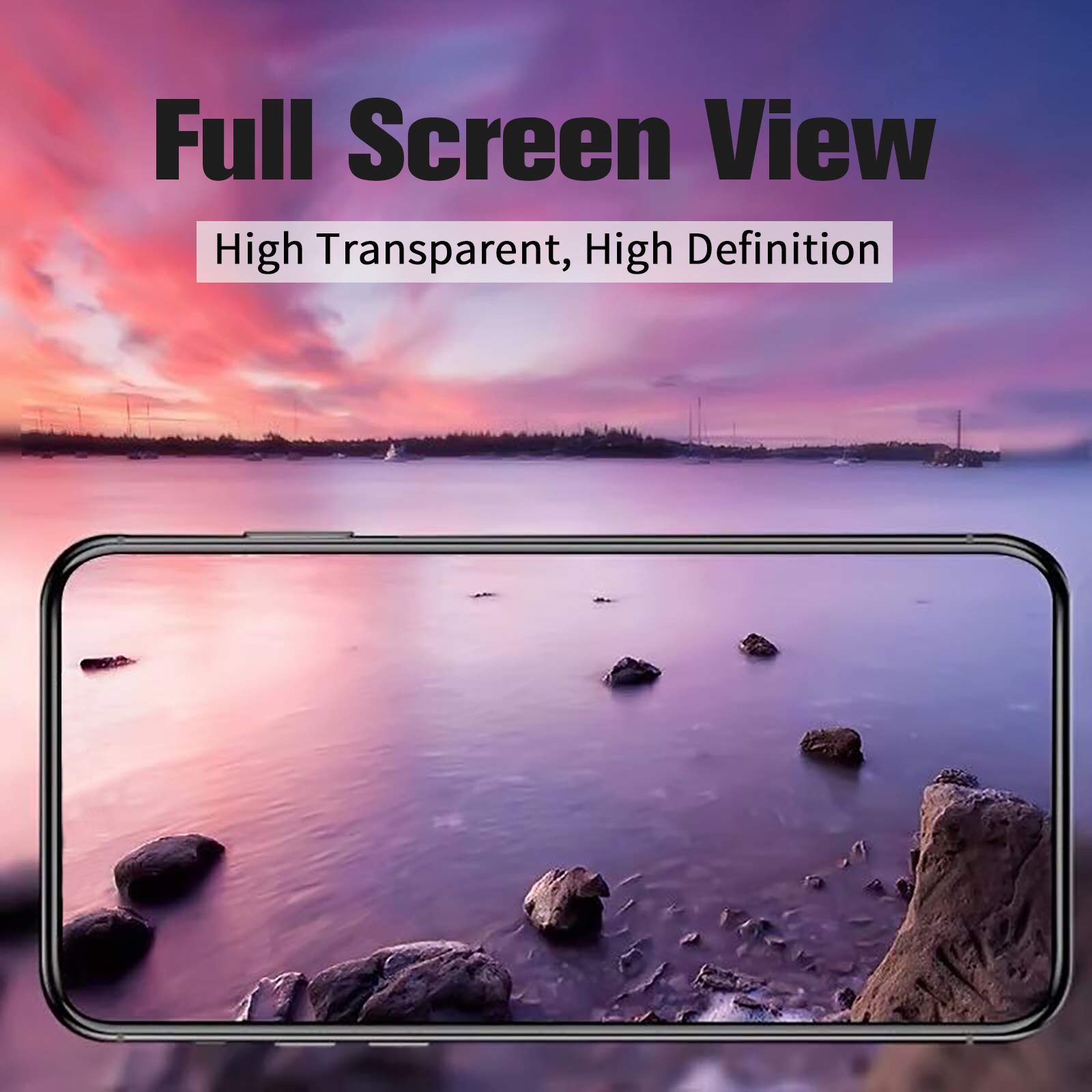 HERCN 3D Vetro Temperato Compatibile Con LG Velvet/Velvet 5G 6.8",Ultra Resistente 3D Curvo 9H Durezza Pellicola Protettiva In Vetro Temperato Per LG Velvet/Velvet 5G Smartphone (Nero & 1 Pack - Foto 8