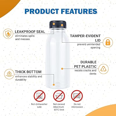 Aazon.co: 32 Oz Juice Bottles With Caps For Juicing (6 Pack