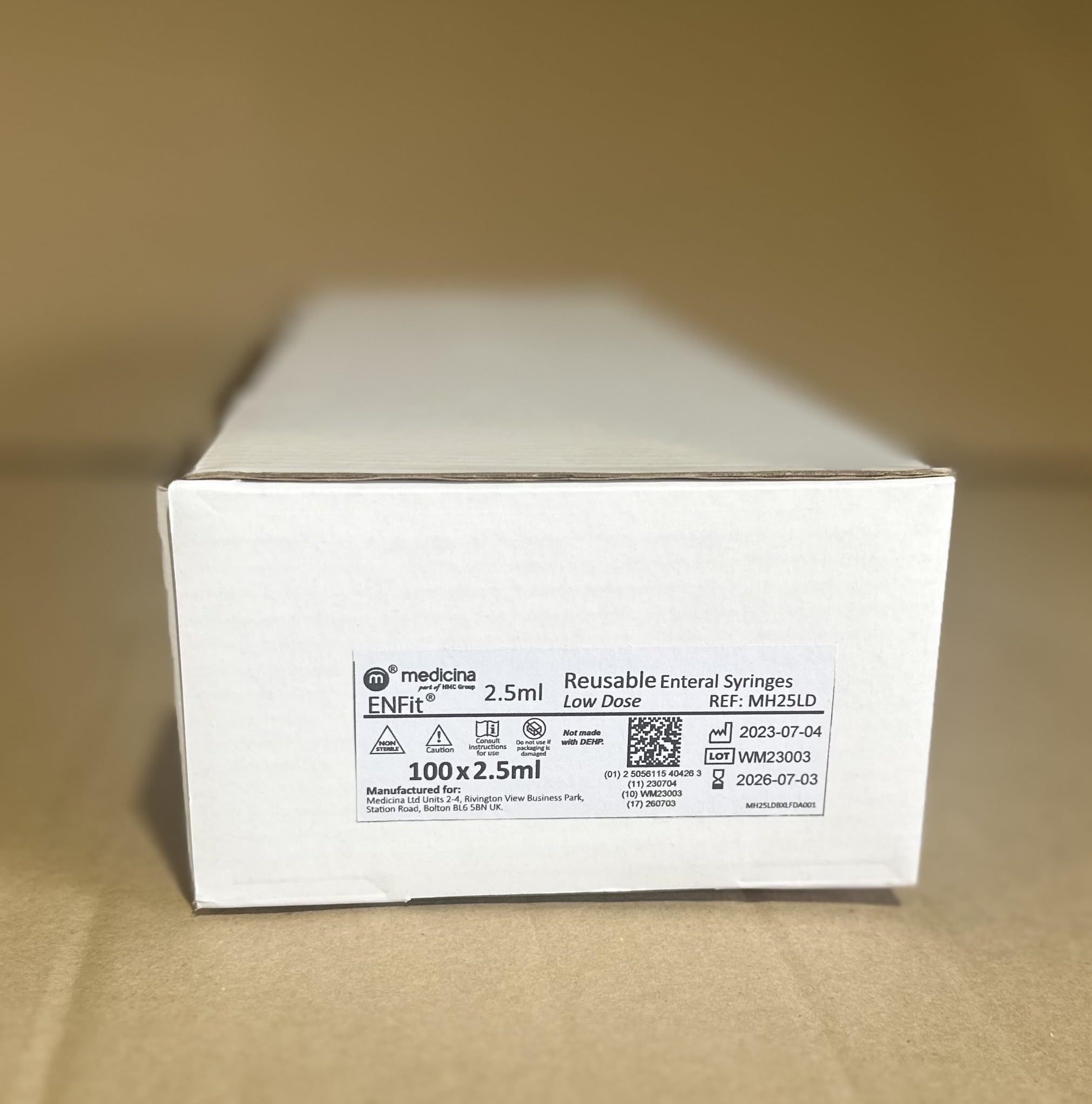 ENFit Reusable Sterile Syringe w/O-ring-5ml