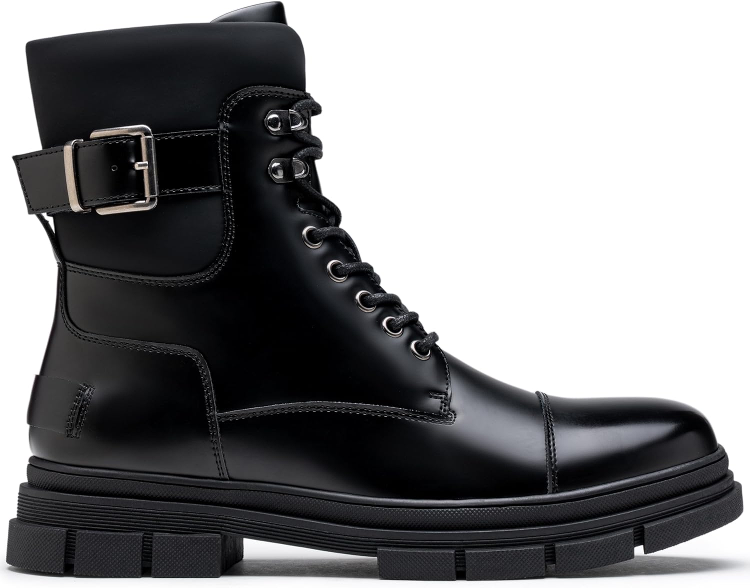 Jousen Men's Boots Mens Combat Boots Lace up Waterproof Motorcycle Boots for Men - Image 4