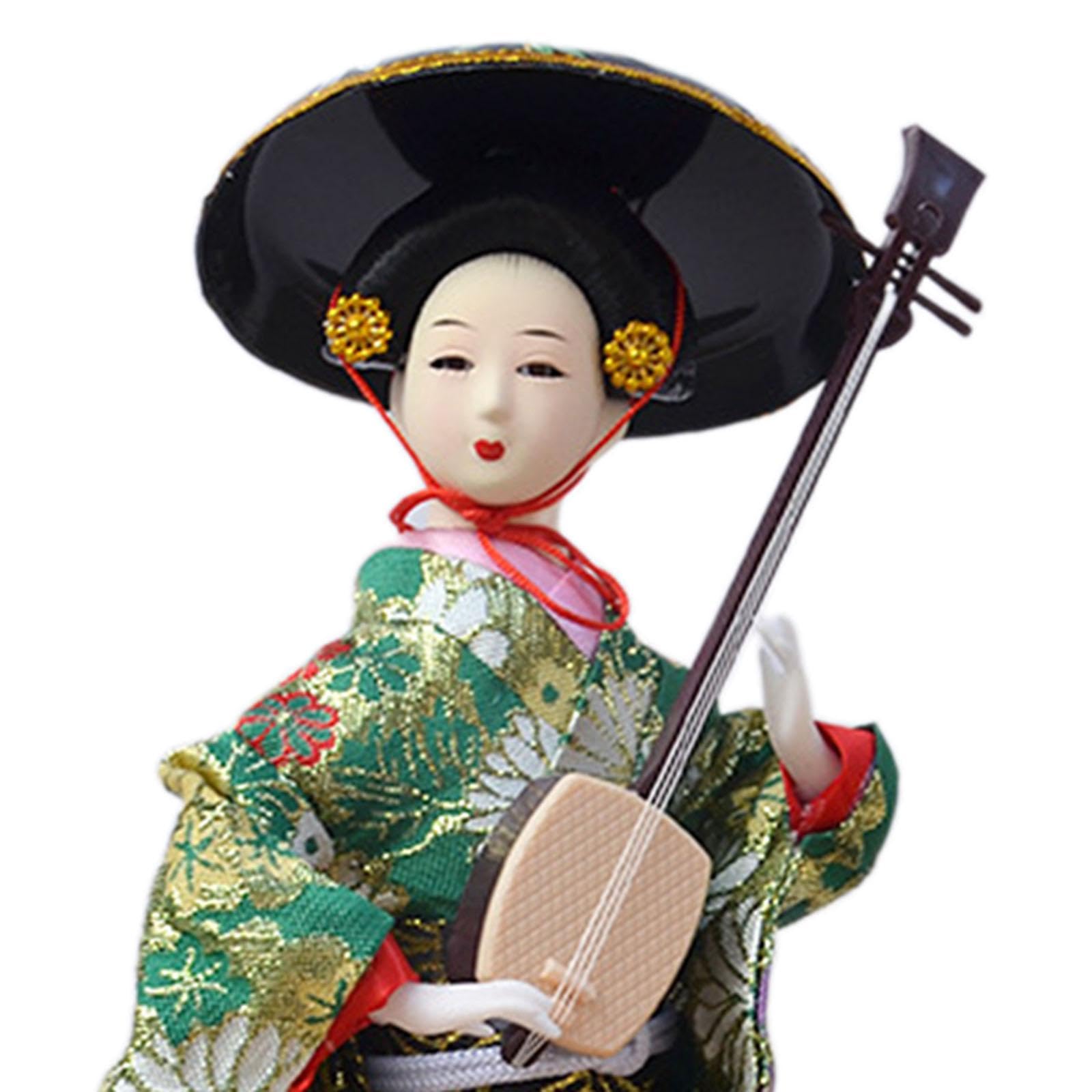 Kimono Japonais Geisha Poupée Asiatique Statue Poupée Japonaise 30 Cm Artisanat Art Kabuki Poupée Figurine de Collection pour Cadeau d'anniversaire, b