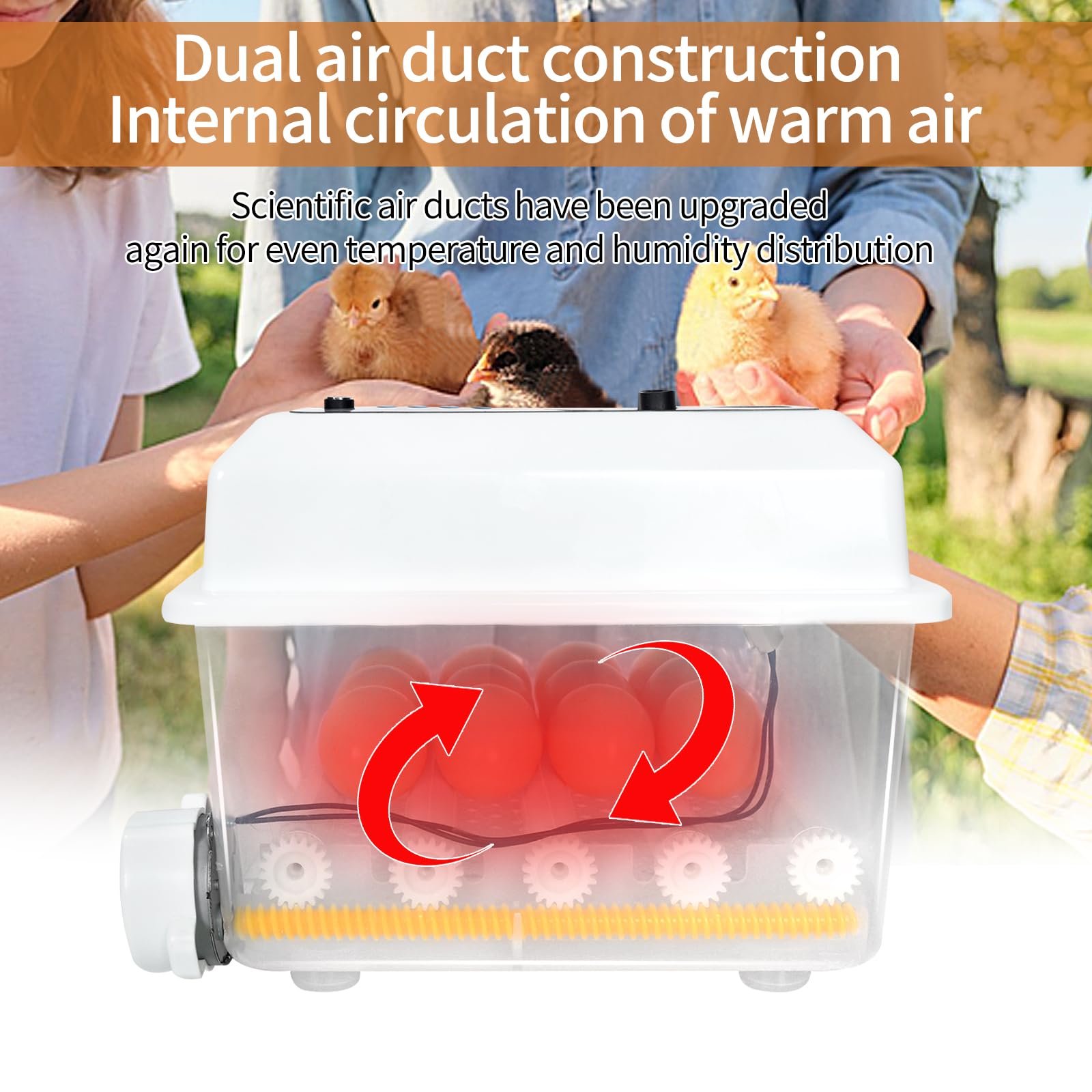 Incubatrice Uova Automatica Umisu – Per 16 Uova, Rotazione Automatica, Controllo Temperatura E Umidità Digitale