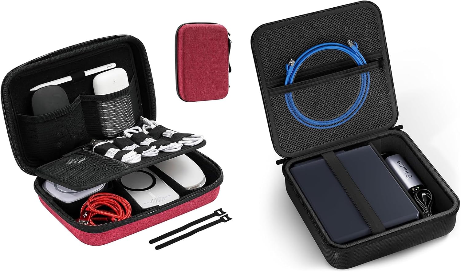 ProCase Hard Travel Electronic Organizer Case Bundle with Hard Carrying Case for Glinet Travel Router