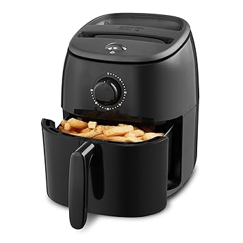 Dash DCAF200GBBK02 Tasti Crisp Electric Air Fryer + Oven Cooker with Temperature Control, Non Stick Fry B