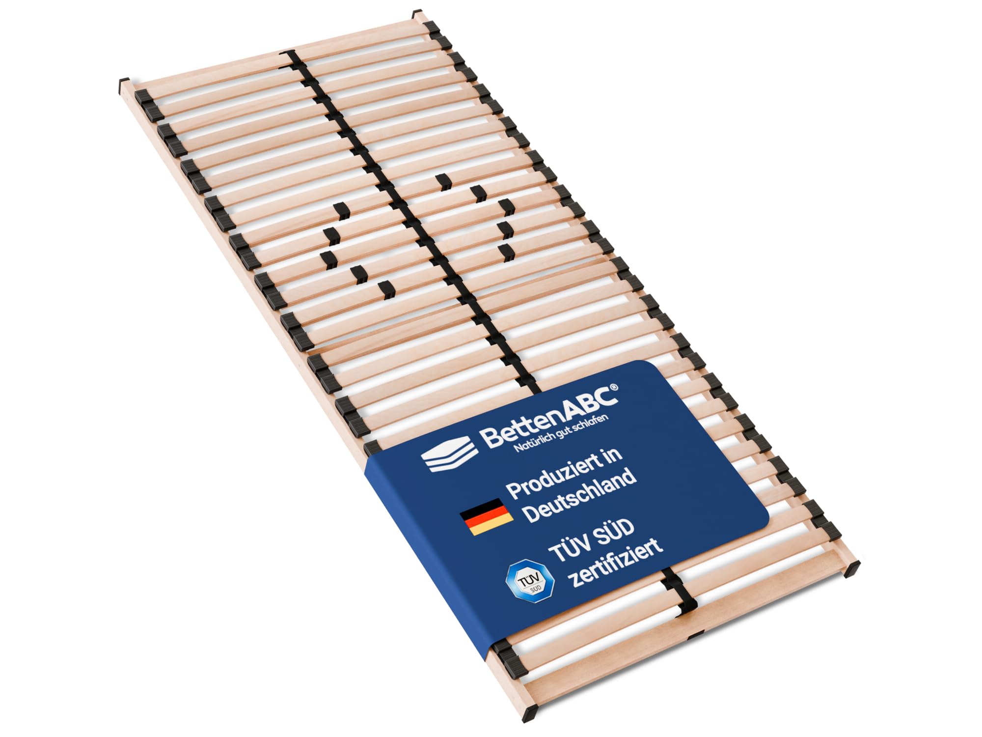 Betten-ABC Max1 Lattenrost - 90x200cm - Selbstmontage - individuelle Härtegradverstellung - für alle Matratzen geeignet - hergestellt aus Schicht- & Buchenholz in Deutschland