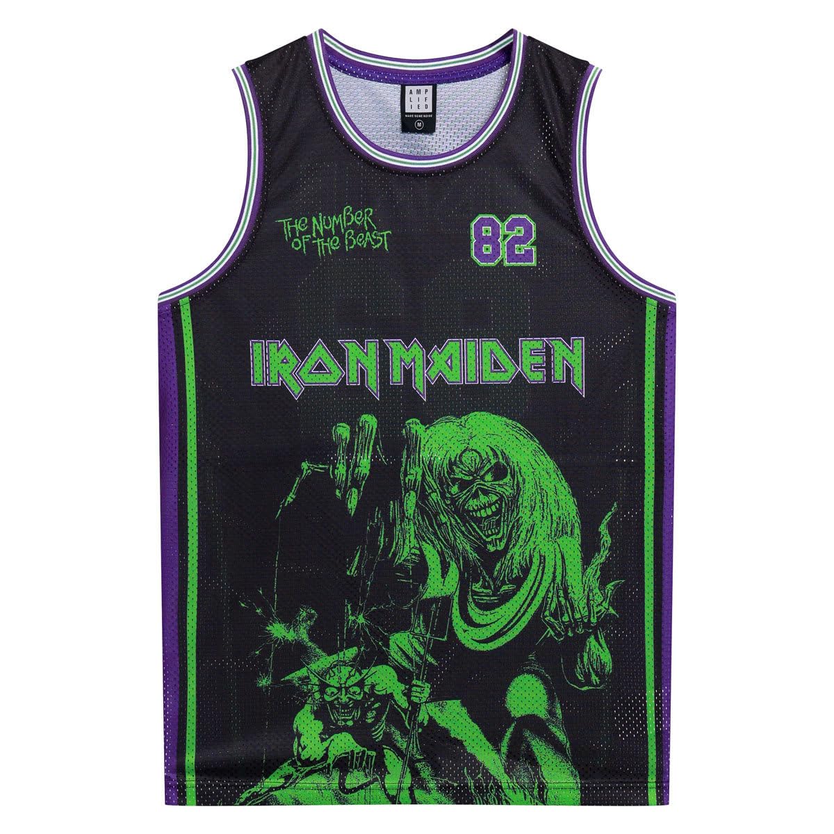 Amplified Camiseta de malla de baloncesto para hombre, mujer, unisex, sin mangas, estampado por ambos lados, transpirable, verano, festival, bandmerch, camiseta para fans de la música