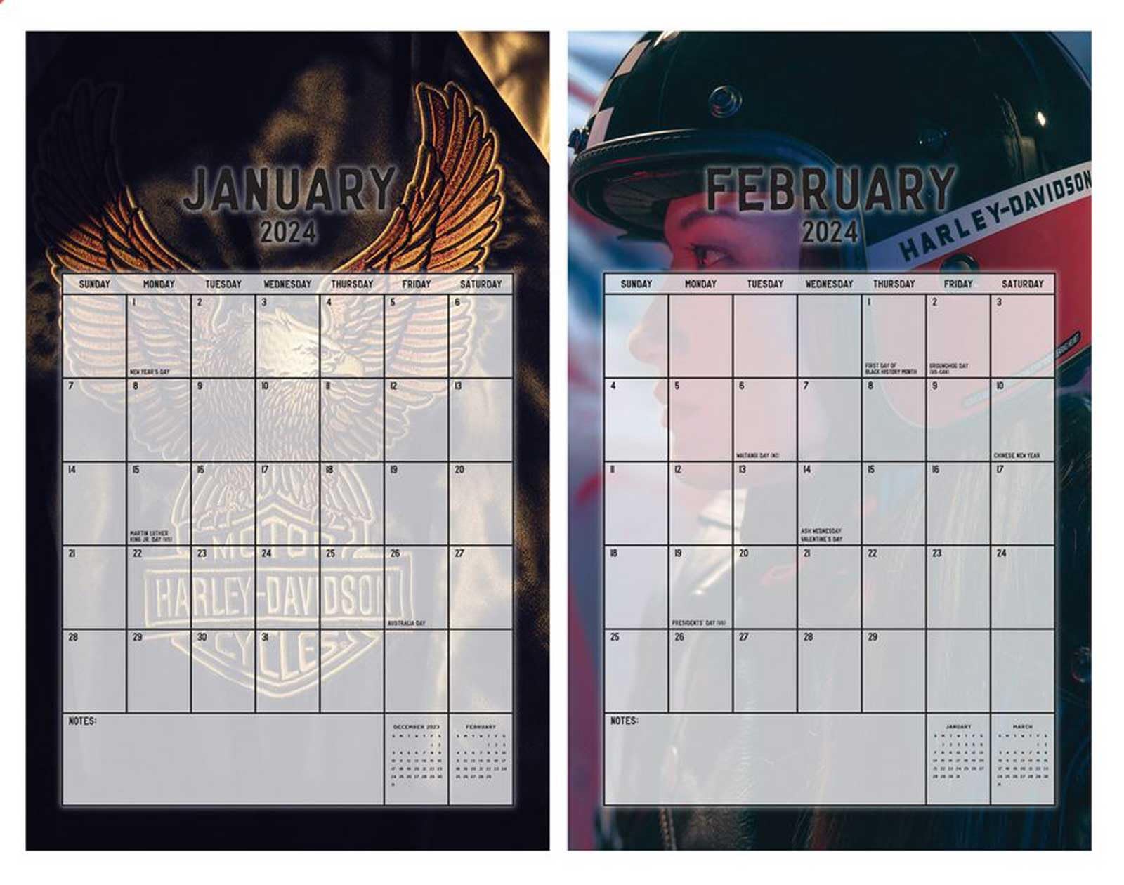 Amazon.com: Harley-Davidson 2024 Ride Wall Hanging Calendar - 8.9 x 14  inches, Black : Harley-Davidson: Office Products