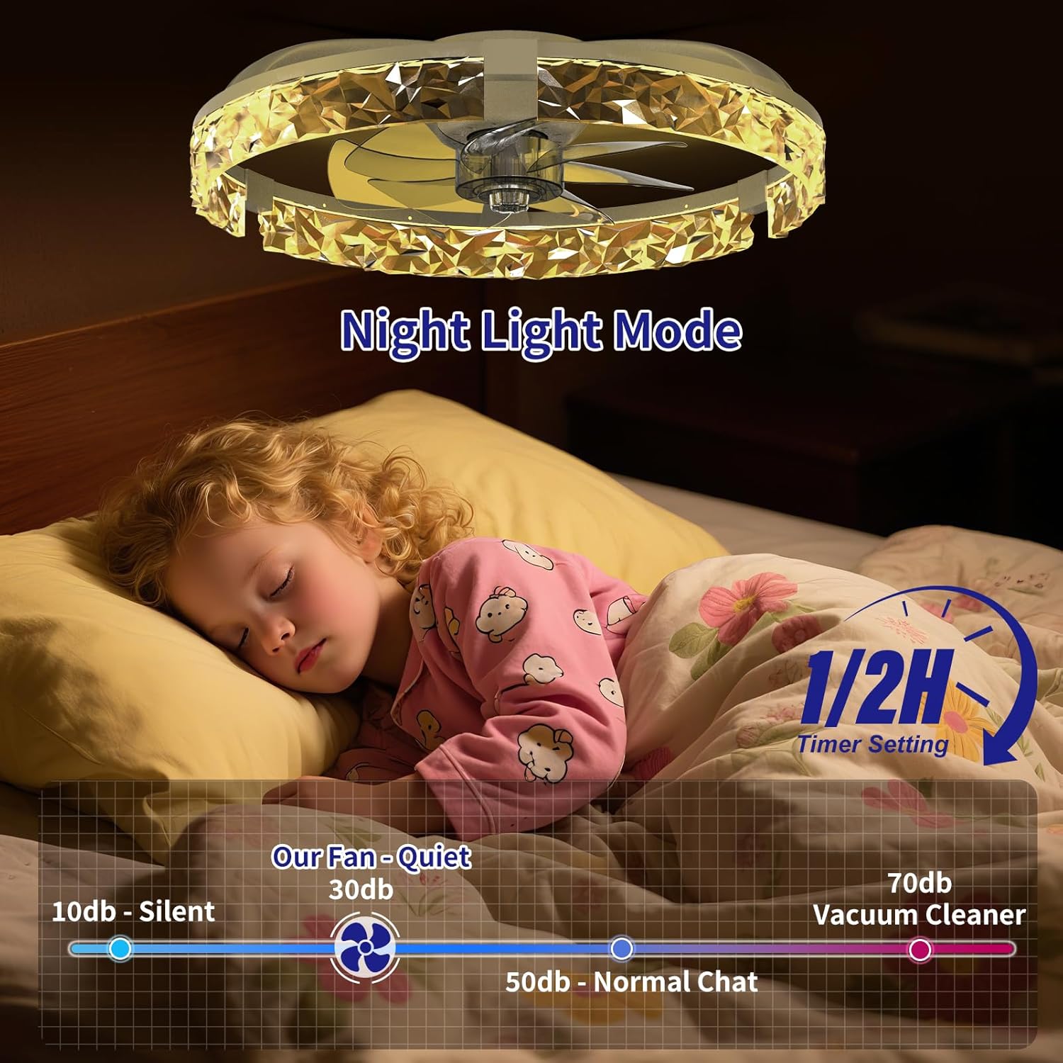 AIKVSXER Fandelier installed in a contemporary living room, enhancing comfort and lighting.