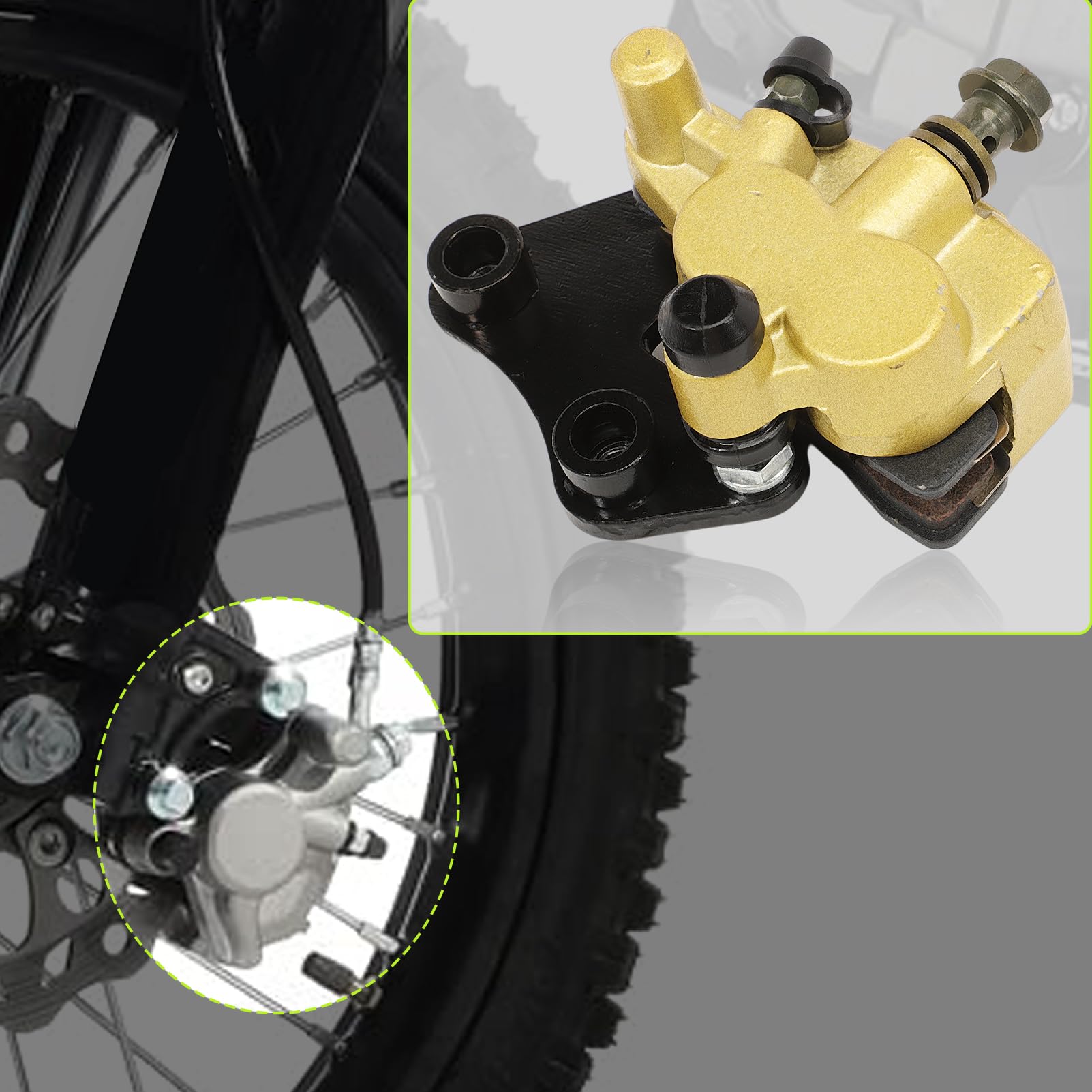 Étrier Frein Avant pour 90cc 110cc 125cc Taotao Peace SSR SDG Lifan Dirt Bike Pit Bike Hydraulique Etrier de Frein