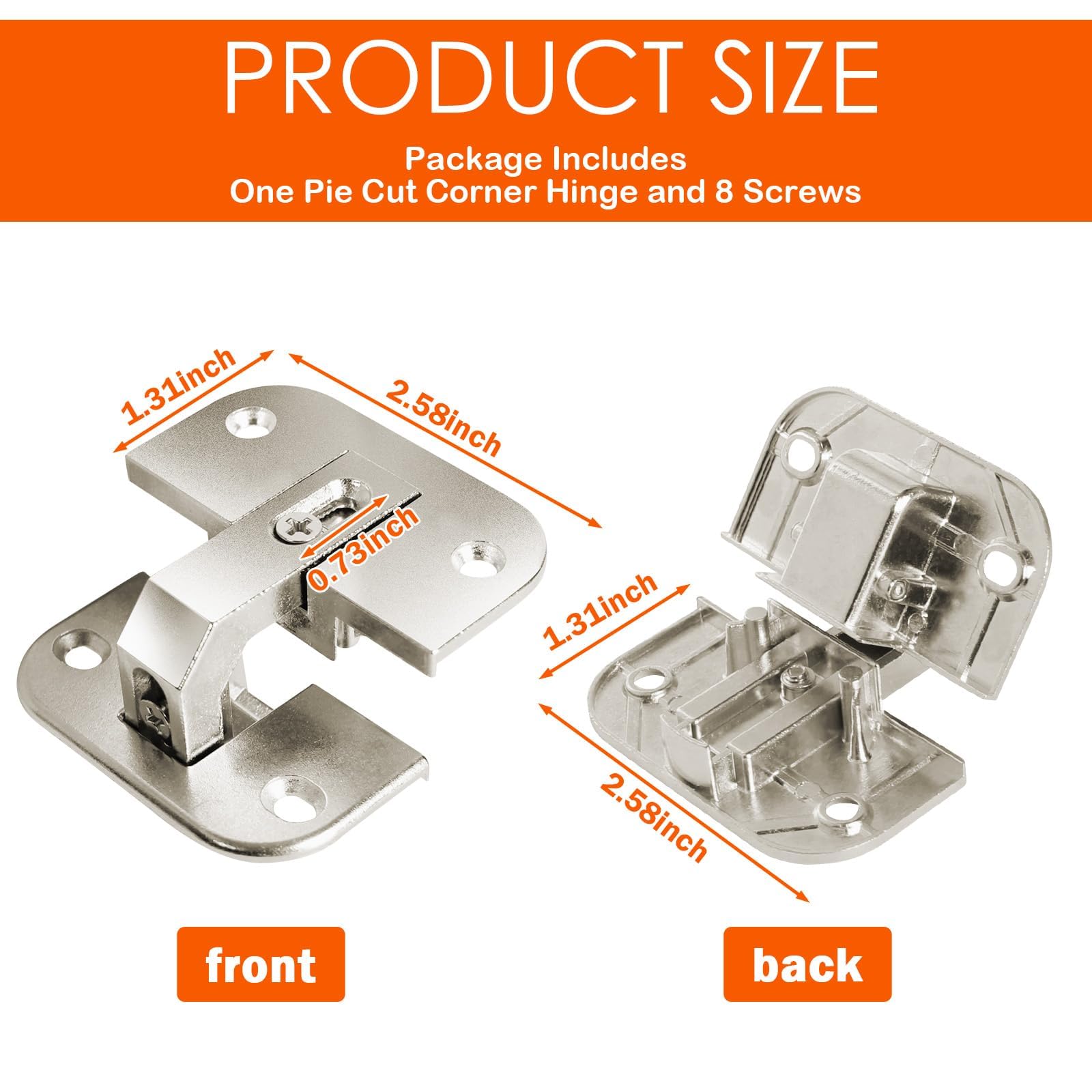Corner Cabinet Hinges - 2 Pack -2