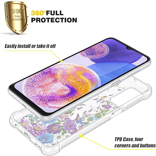 Miniatura 3 de FEXION - Funda compatible con Samsung Galaxy A23, funda para Galaxy A23 0.18 oz, delgada, suave, a prueba de golpes, funda para teléfono Samsung