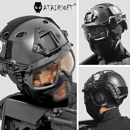 Miniatura 7 de ATAIRSOFT Casco táctico rápido para paintball y airsoft tipo PJ