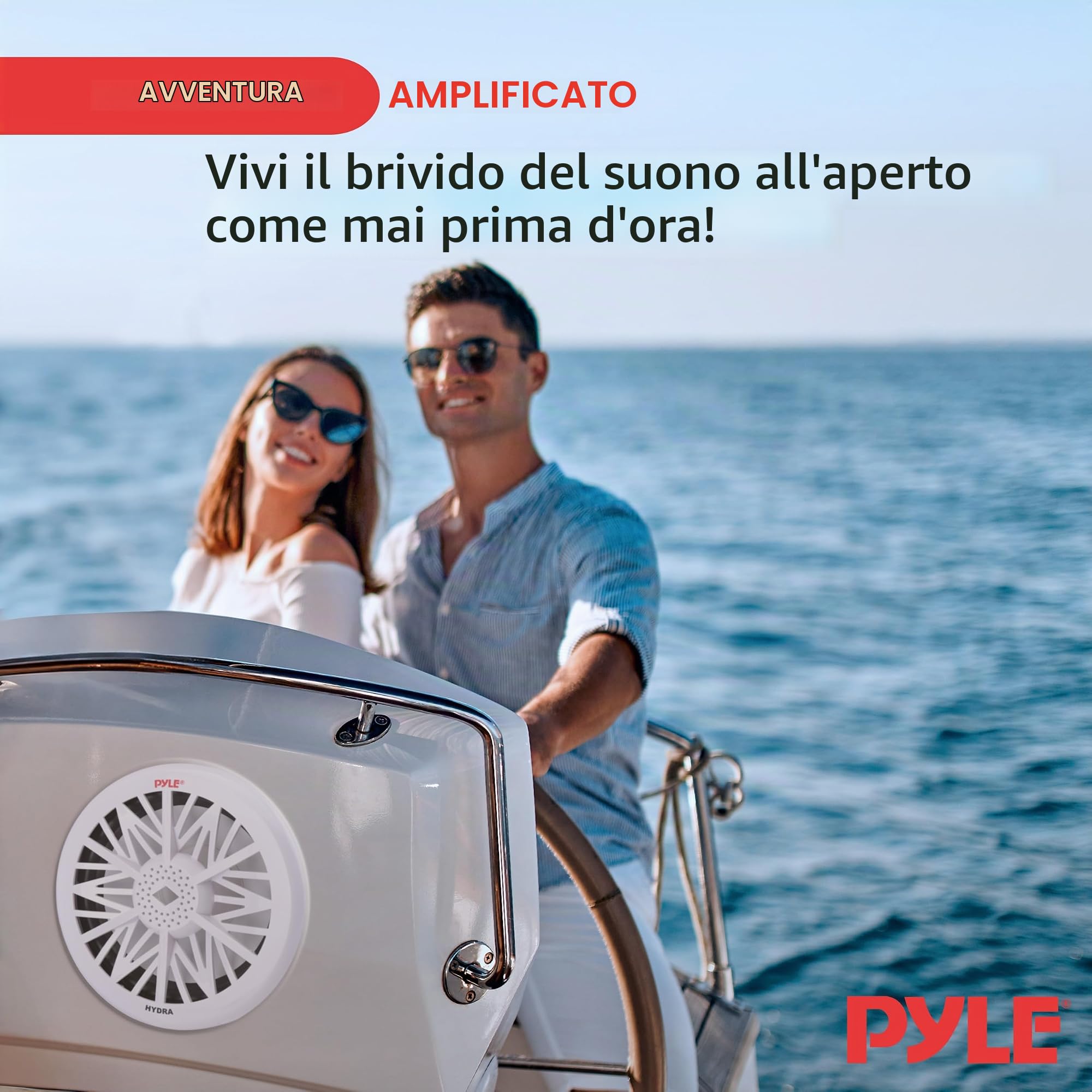 Pyle Subwoofer Auto Marino 20 cm 400 Watt Impermeabile, Altoparlanti e Casse Audio Bassi Potenti per Barca e Veicoli Aperti, Speaker Bianchi
