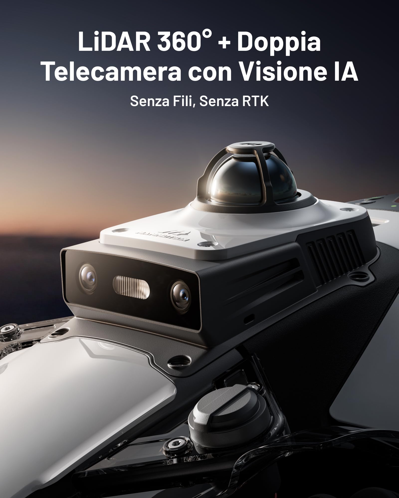 MAMMOTION LUBA mini 2 AWD 1500 Robot Tosaerba con Supporto per Autolavaggi, LiDAR 360° e Visione IA a Doppia Telecamera, 80% Pendenza, DropMow, Mammotion LiveMap