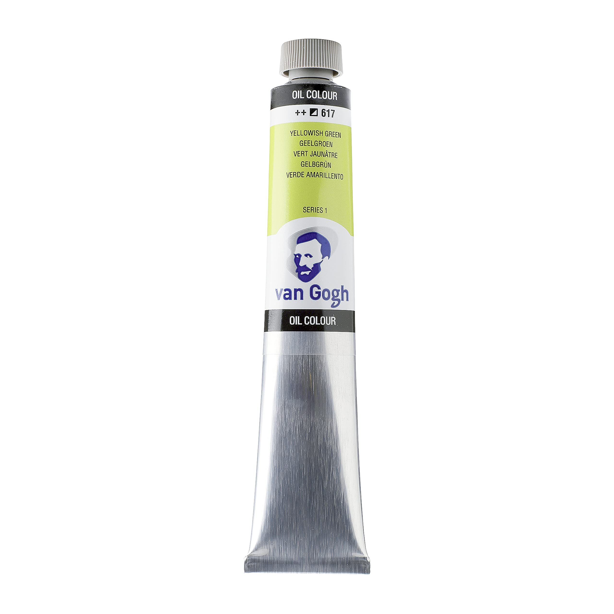 Van Gogh Yellowish Green Oil Colour - 617-60 Ml Tube - High Pigmentation & Tinting Strength - Semi-Opaque - First-Class Quality - Series 1 - Lightfastness ++