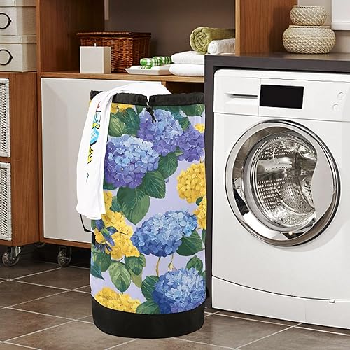 Vista 167 de Mochila de lavandería con correas ajustables para el hombro, bolsa de lavandería sucia para viajes, campamento, universidad, resistente, Rosa floral