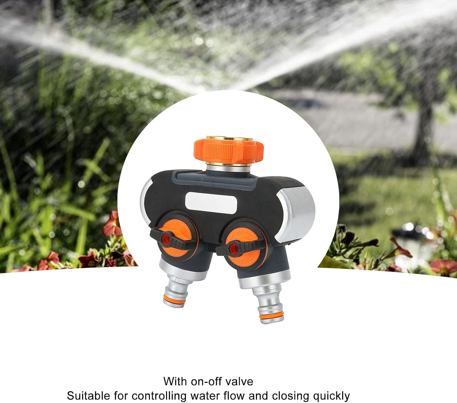2 Way Hose Splitter Valve Garden Irrigation Faucet Connector Adapter Accessory for Car Washing Balcony Watering