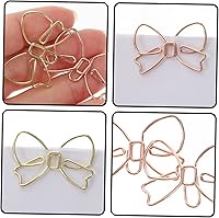 Vista 4 de Operitacx 100 clips de papel con lazo, bonitos clips de papel, clips de papel divertidos, pinzas decorativas para billetes, clips de papel pequeños