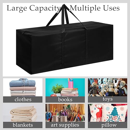Vista 7 de 2 bolsas deportivas grandes de 47 pulgadas para viajes, camping, equipo deportivo, almacenamiento, impermeable, plegable, larga, bolsa