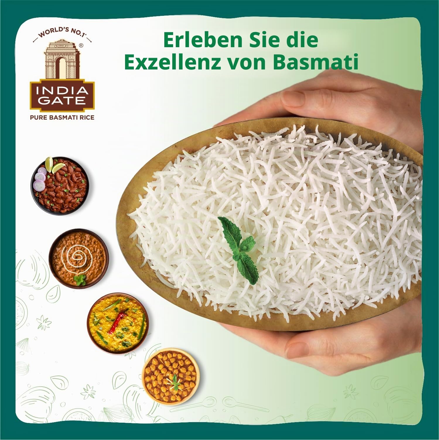 INDIA GATE - Basmati Reis Exotisch - 4 X 5 KG - Multipack