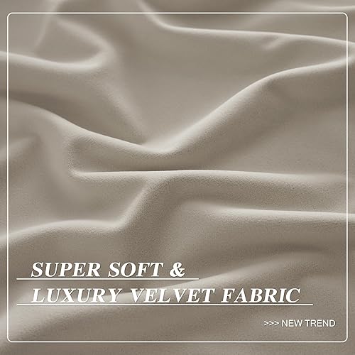 Miniatura 6 de MUMFAS Cortinas de terciopelo con pestaña trasera de 102 pulgadas para sala de estar, comedor, 2 paneles, cortinas grandes de ventana para