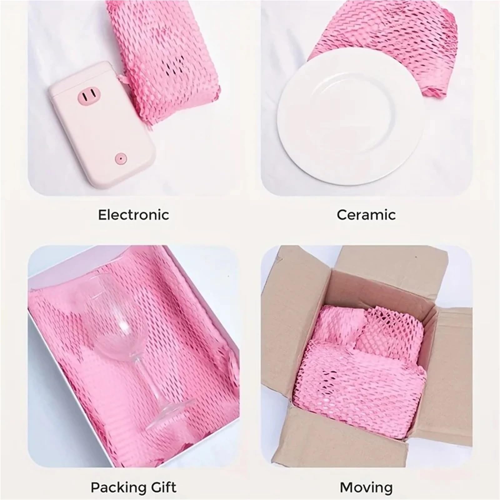 Duża rolka papierowej folii bąbelkowej, Rolka papieru o strukturze plastra miodu do pakowania prezentów 30 cm x (5-18) m(30cmx18m)