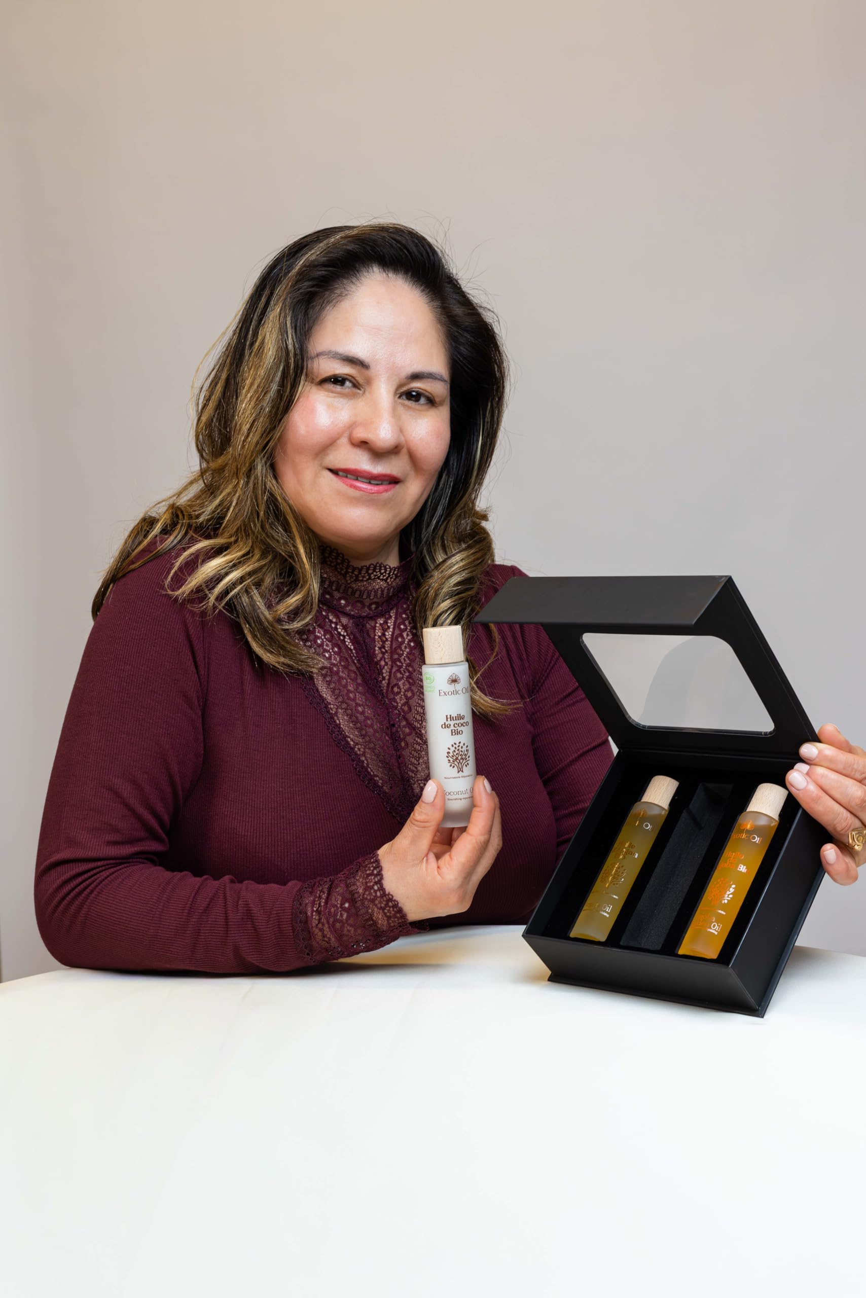 Coffret Cadeau Femme Bio – 3 Huiles Végétales Certifiées COSMOS ORGANIC – Argan, Coco, Jojoba Golden – Soin Visage Corps Cheveux – Pressées à Froid – 3 x 50 ml