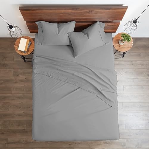 Miniatura 3 de My- Juego de sábanas de almohada Giza egipcio 100% certificado, tamaño King dividido, tejido de satén suave, tela transpirable, se adapta a