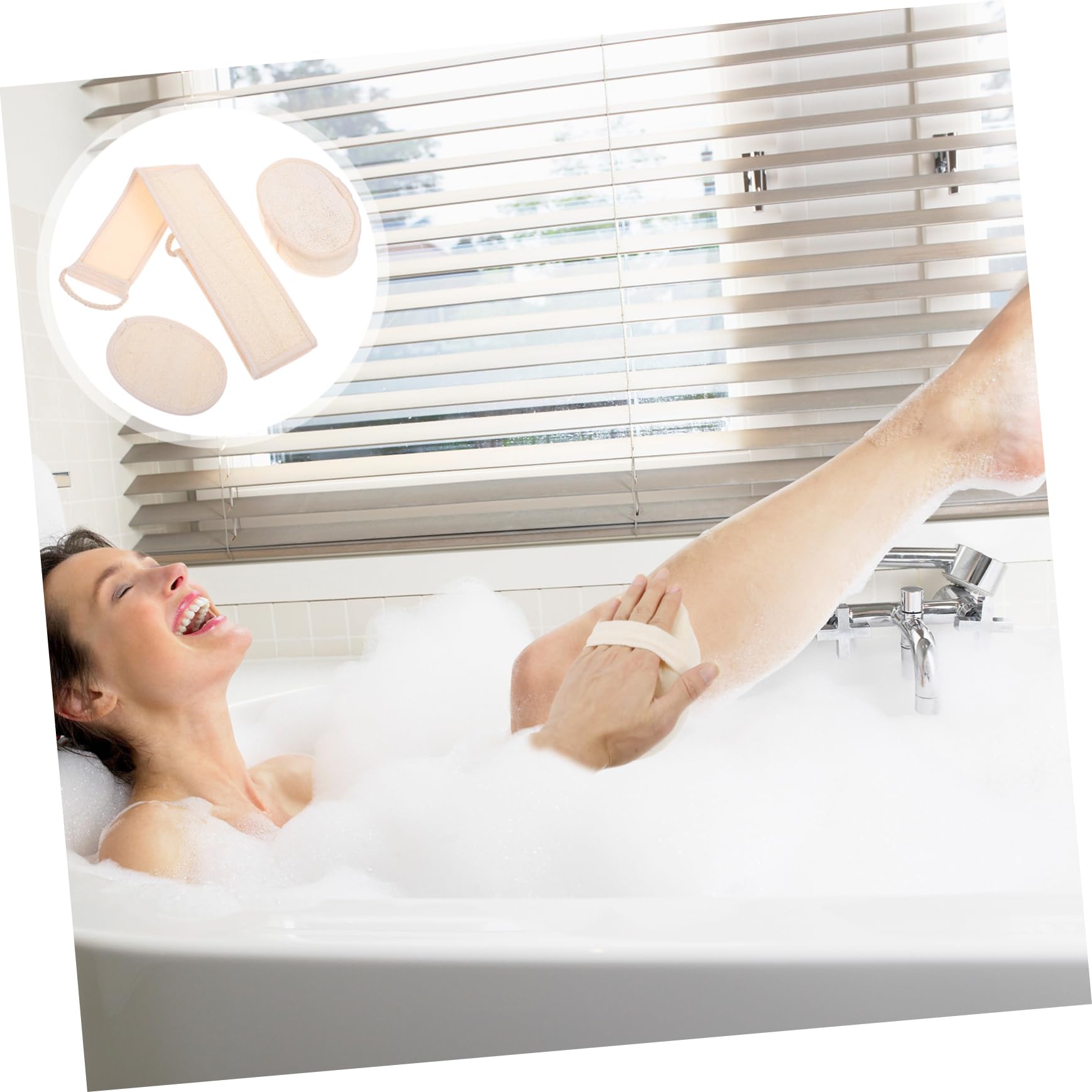 FRCOLOR 9piezas Toallas Exfoliantes De Loofah Natural De Toallas De Cuerpo Para Eliminar Células Muertas y Masaje Para Ducha y Cuidado Personal Beige