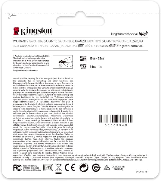 Kingston Canvas Select Plus SDCS2/128GB Scheda microSD Classe 10 con Adattatore SD Incluso, 128 GB - 4