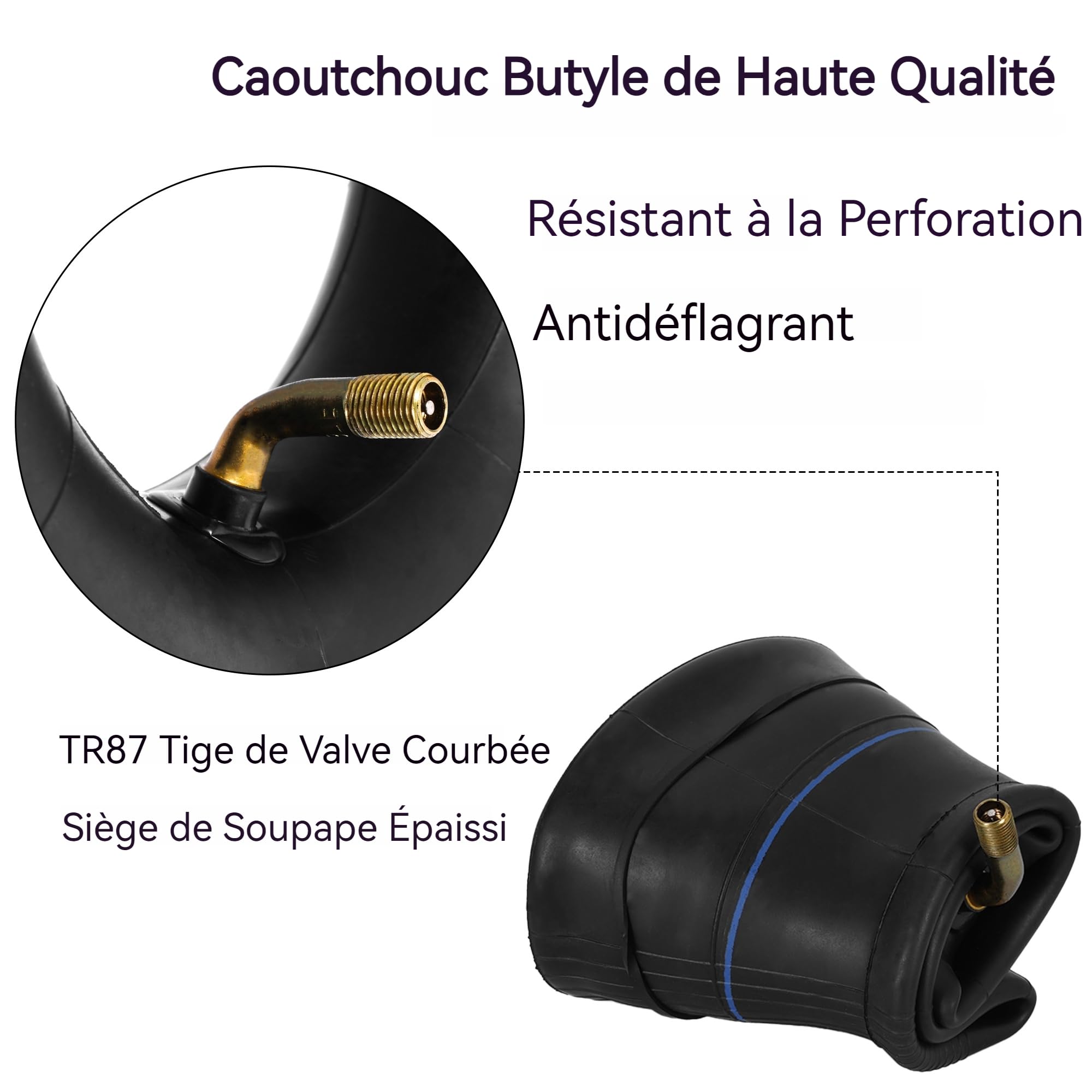 4.10/3.50-4 Pneu et Chambre à Air Remplacement pour Tondeuse à Gazon Camion à Main Brouette Chariots de Jardin Go Kart Souffleuses à Neige Chariots Utilitaires Remorques de Jardin ATV 2 Set