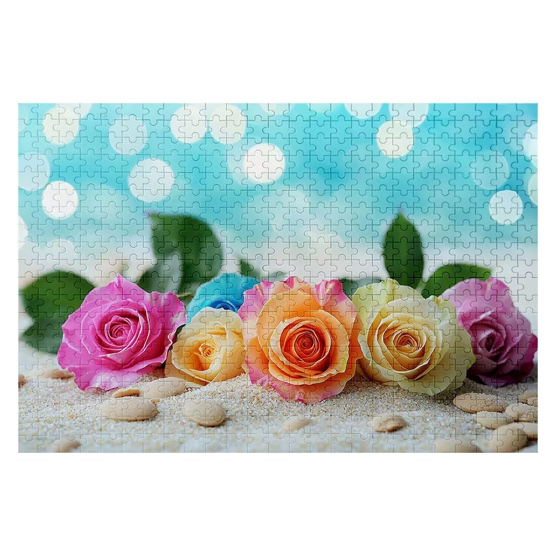 Puzzle 6000 elementów dla dorosłych, fantazyjne puzzle, róże, klasyczne drewniane puzzle dla dorosłych, 179 x 105 cm, imponująca gra edukacyjna, wyzwanie, gra logiczna dla całej rodziny, relaksacyjny