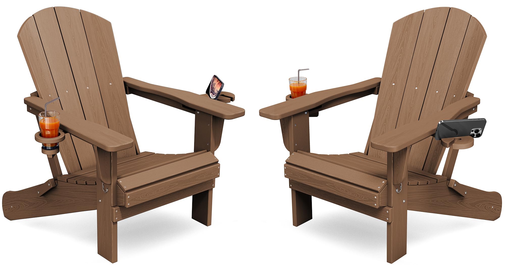 KINGYES Folding Adirondack Chair Set of 2