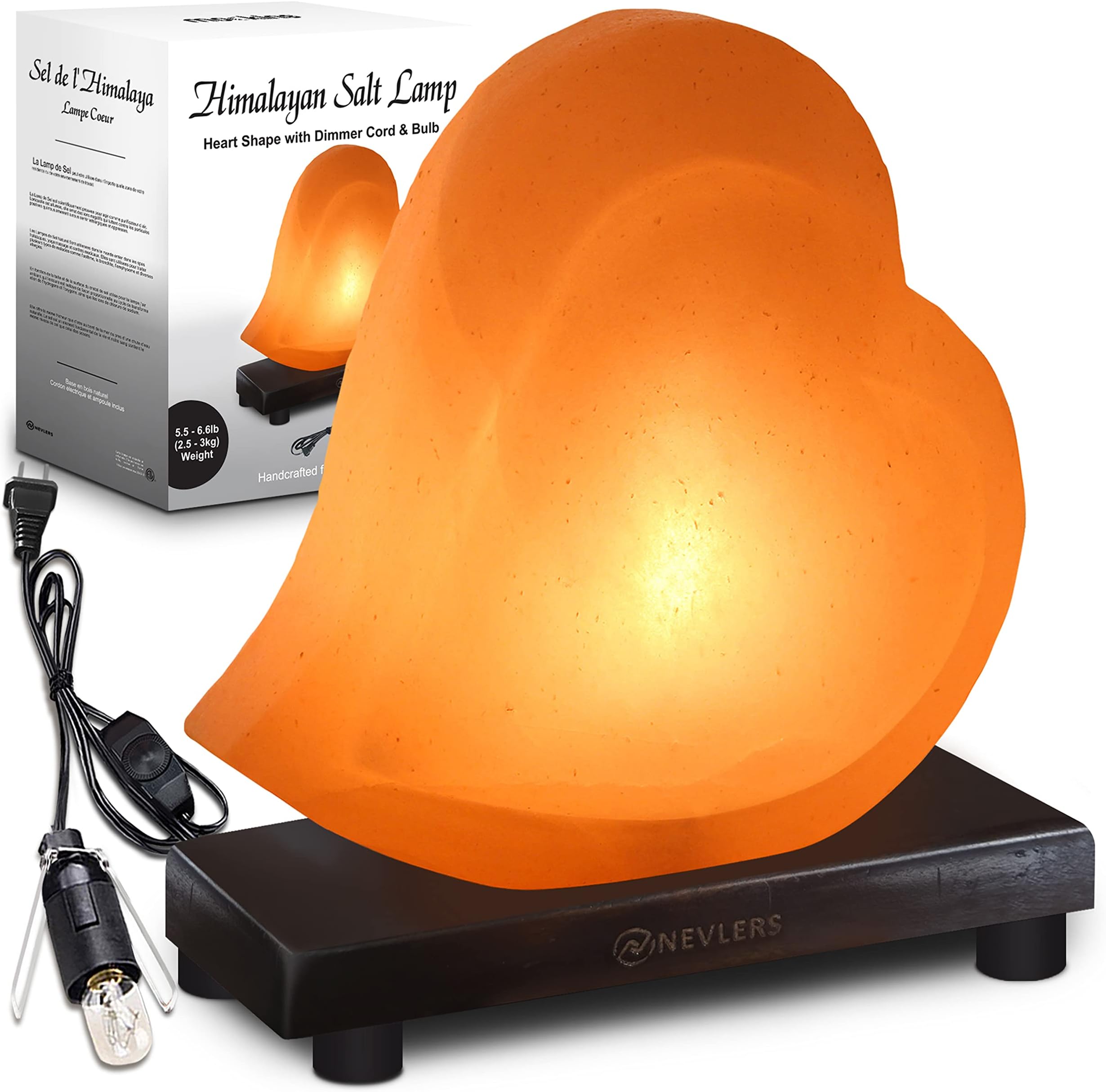 Himalayan Salt Lamp heart Shape Table Light