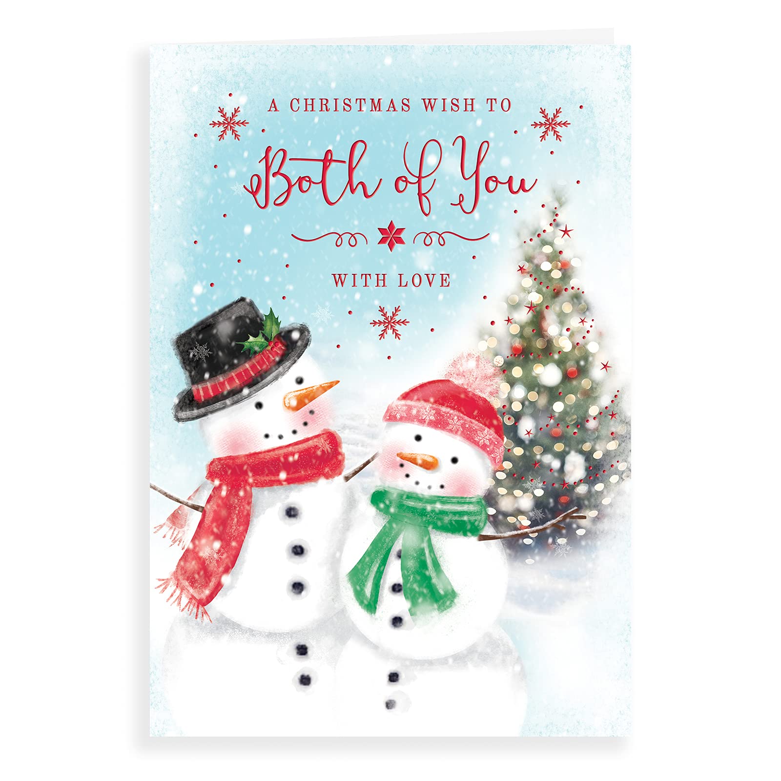 Piccadilly Greetings Traditional Christmas Card to Both of You,A41359,white|yellow|blue|green, 9 x 6 inches