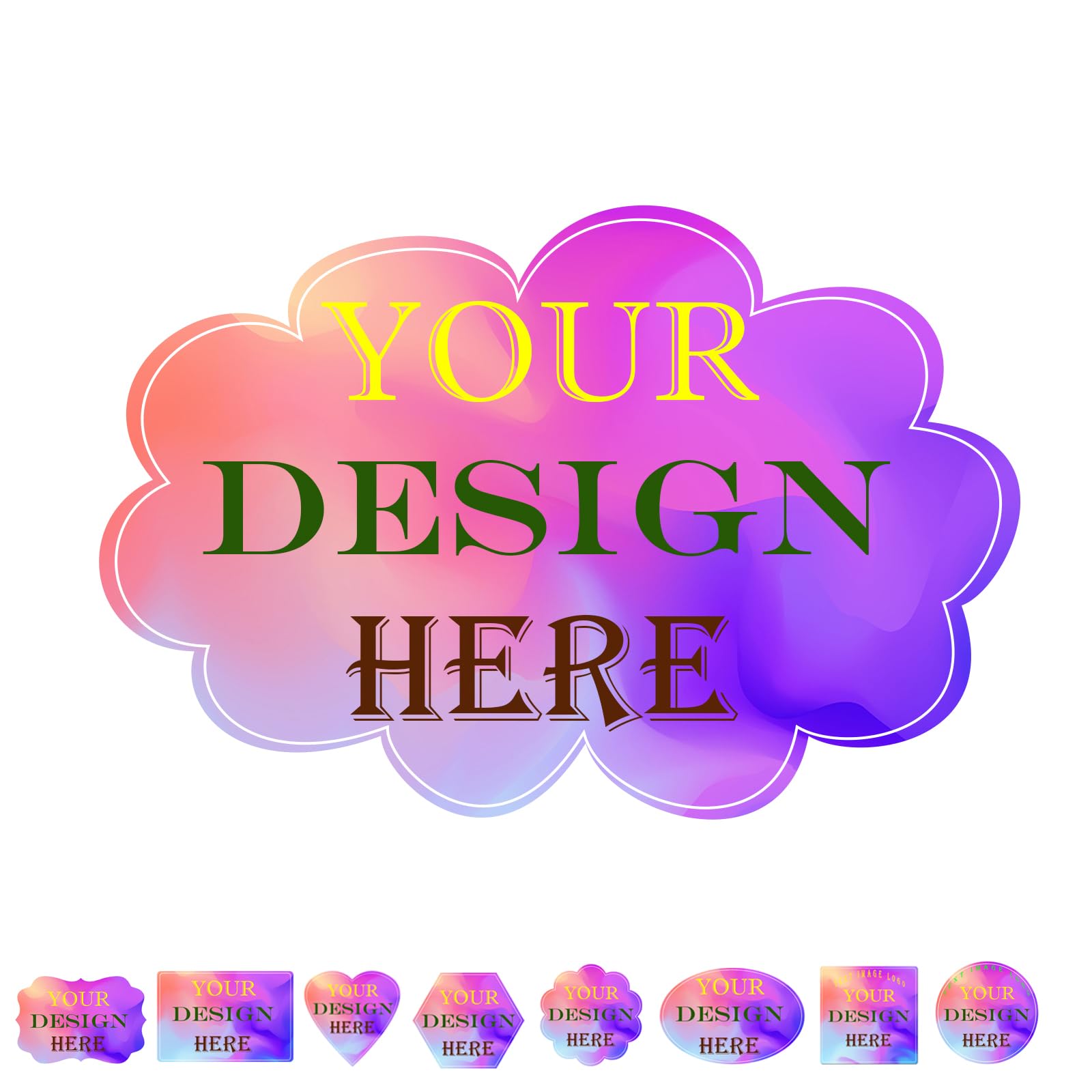 100-1000 PCS Custom Stickers Personalized Labels, JOVELLO Custom Labels Stickers for Business, Logo, Office, Parties, etc - PVC Waterproof Material (