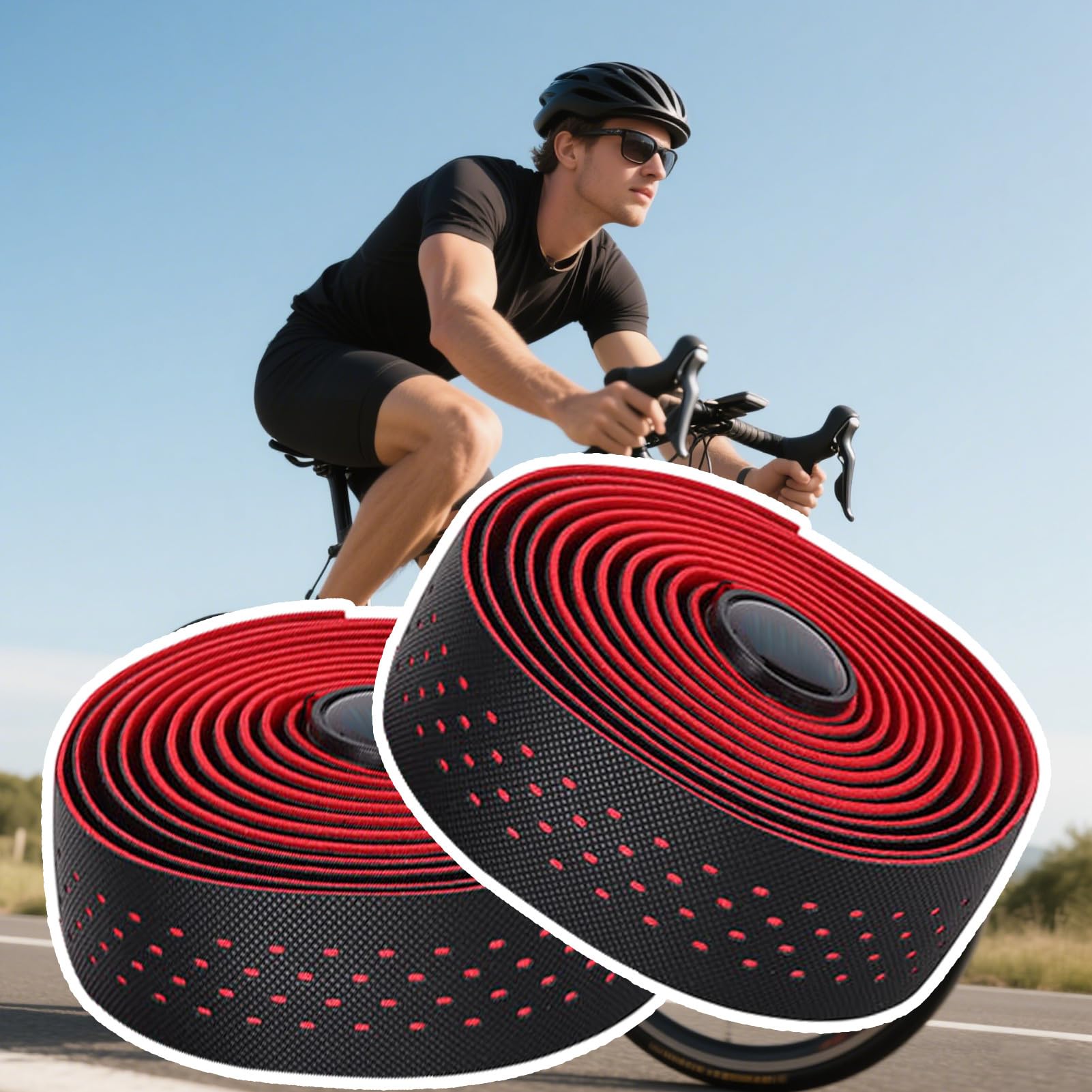 Generico Nastro Manubrio da Bici - Antiscivolo e Smorzamento Vibrazioni,Nastro Avvolgimento Manubrio Bici Gravel | per Ciclismo, Viaggi, Spostamenti Quotidiani, Avventura, Manutenzione, Uomini e
