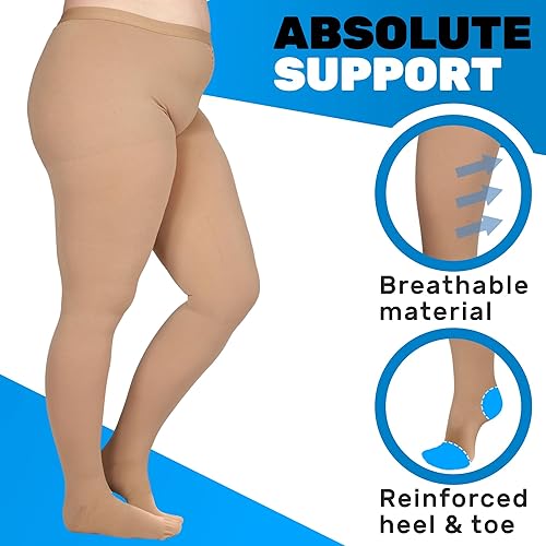 Miniatura 17 de Pantimedias de compresión para mujer 20-30mmHg - Venas varicosas e hinchazón - A204