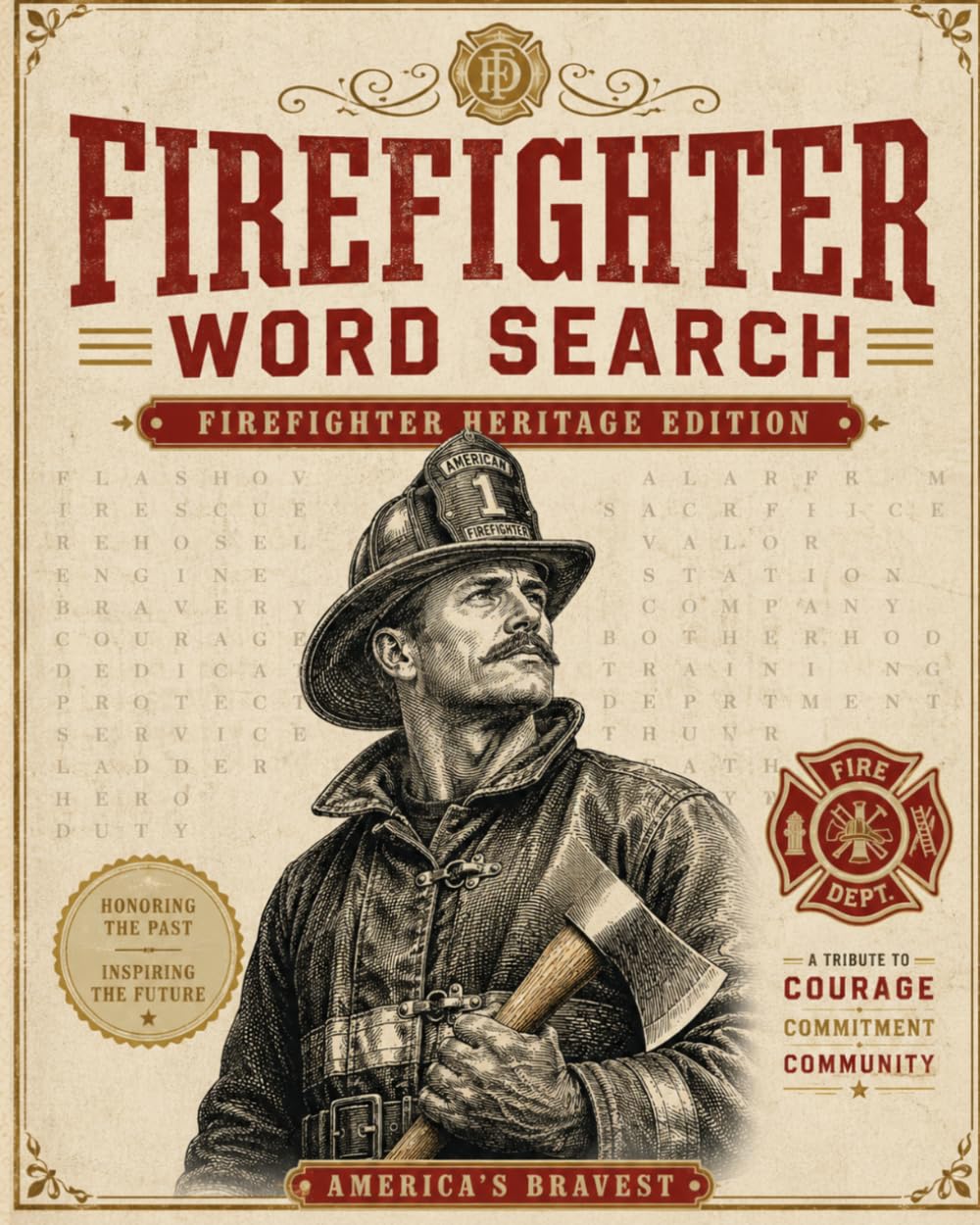 FIREFIGHTER WORD SEARCH: Large Print Word Search Puzzles about Firefighting, Rescue, Courage and Service | 8x10, 110 Pages | 55 Puzzles | Includes ... (Everyday Heroes Puzzle Collection)