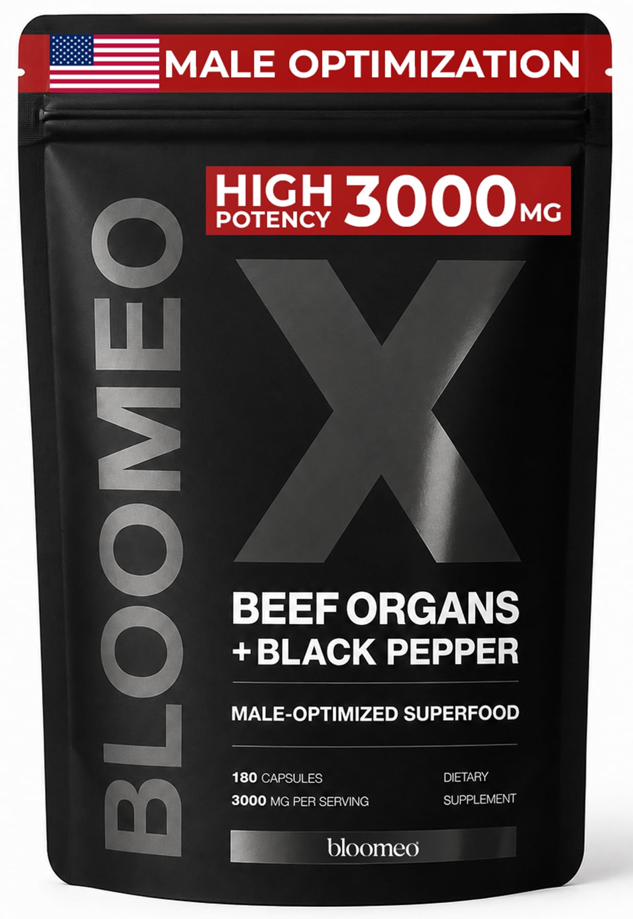 Beef Organ Supplement for Men, Bull Testicle & Prostate 3000mg High Potency