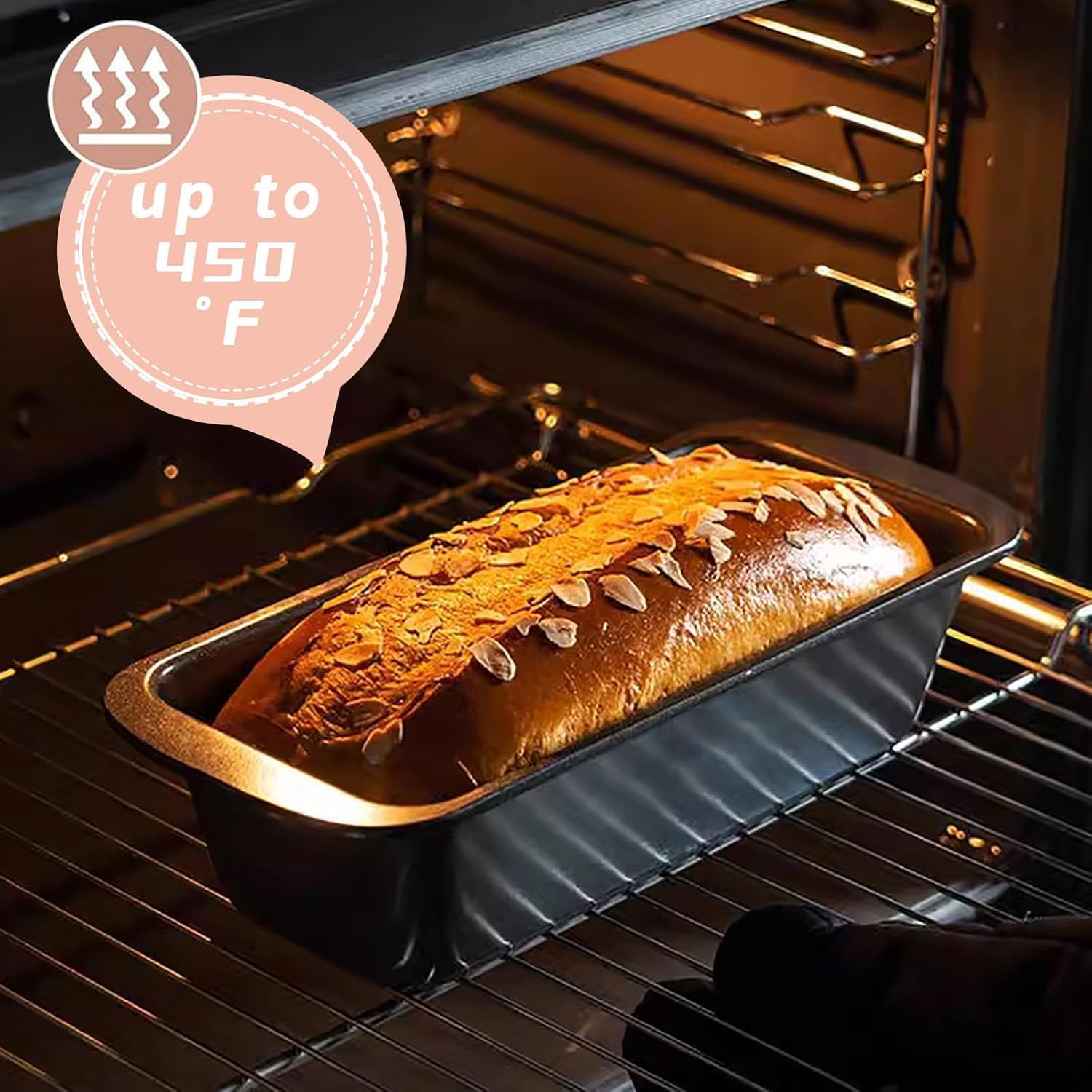 2PCS Small Loaf Pan for Baking Bread, 1lb Bread Loaf Tin, 7.5 x 3.5 x 2.4 inch Banana Bread Pans, Non-Stick Meatloaf Pan, Rectangular Bread & Loaf Tins for Ovens Air Fryer