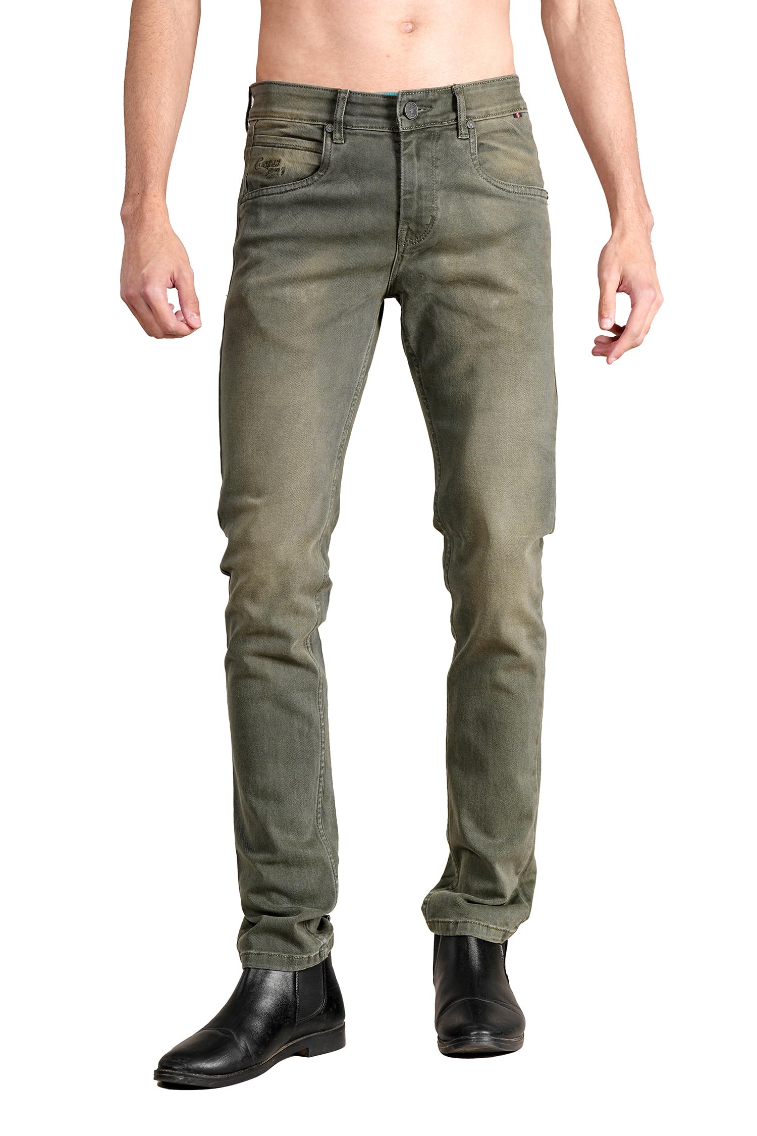 cantabil Solid Jeans Flat Front Mid Rise Full Length Regular Fit Casual Jeans for Men | Jeans for Mens | Men Full Length Casual Jeans (P_MDNM00597)-picture-31